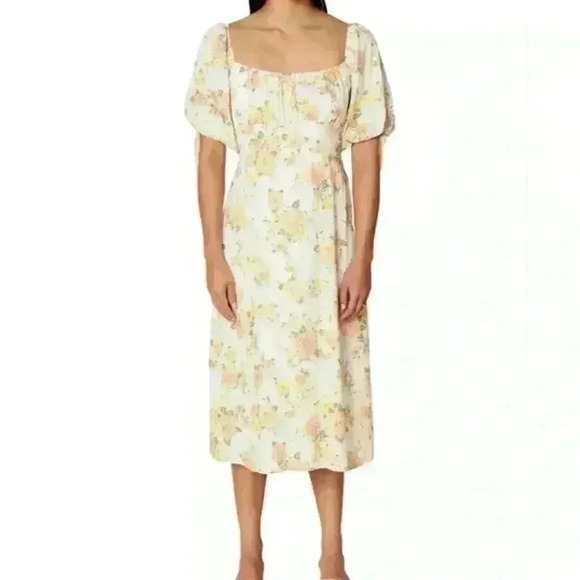 NWT Faithfull the Brand “Primrose” Midi Dress, Size 4 - Picture 1 of 7